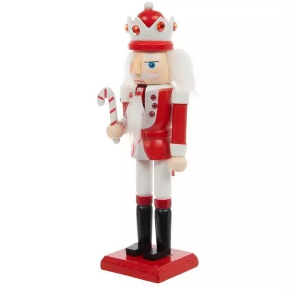 Candy Cane Wood Nutcracker - Picture 1 of 3